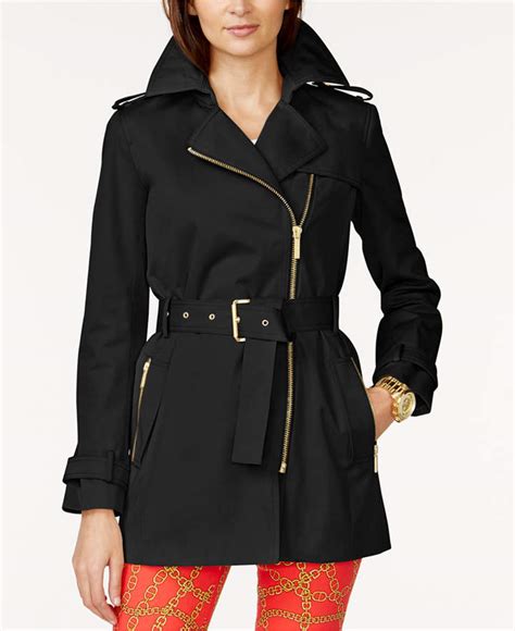 michael kors women wool coat|michael kors belted raincoat.